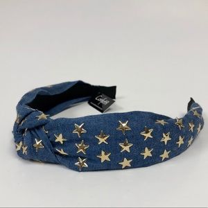 Denim Star Headband